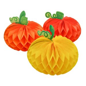 Halloween Pumpkin paper honeycomb decoration