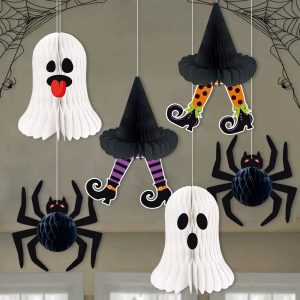 Halloween paper honeycomb deco