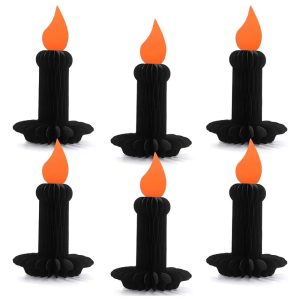 Halloween paper honeycomb candle deco party